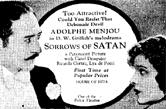 'Sorrows of Satan' film announcement