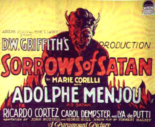 'Sorrows of Satan' filmposter